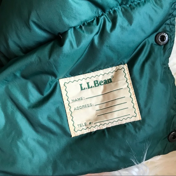 Vintage LL Bean green down puffer vest EUC - Picture 4 of 8
